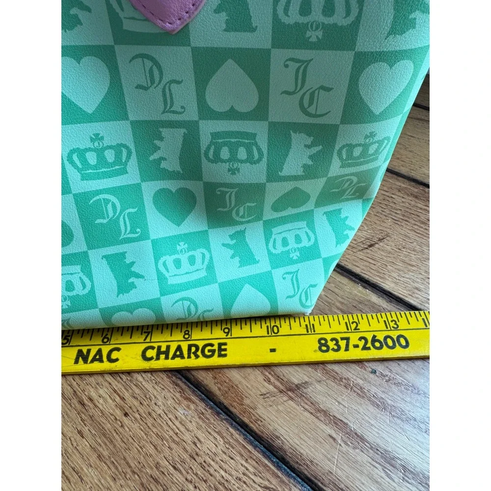 Juicy Couture Y2K Sweet Break Time 2 in 1‎ Tots Bag AND Wristlet Heart Checkered